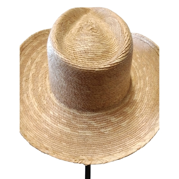 Stylish Reyes Braided Palm Straw Cowboy Hat by Broner - Picture 2 of 5